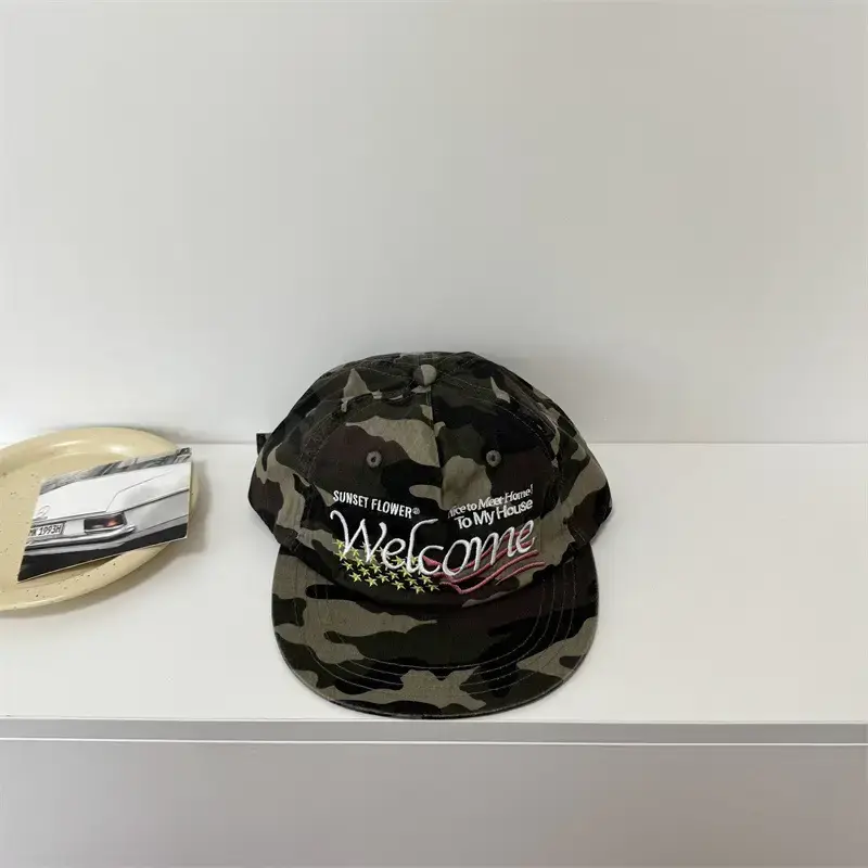 American Style Camo Washed Hip Hop Cap for Men - Image 3