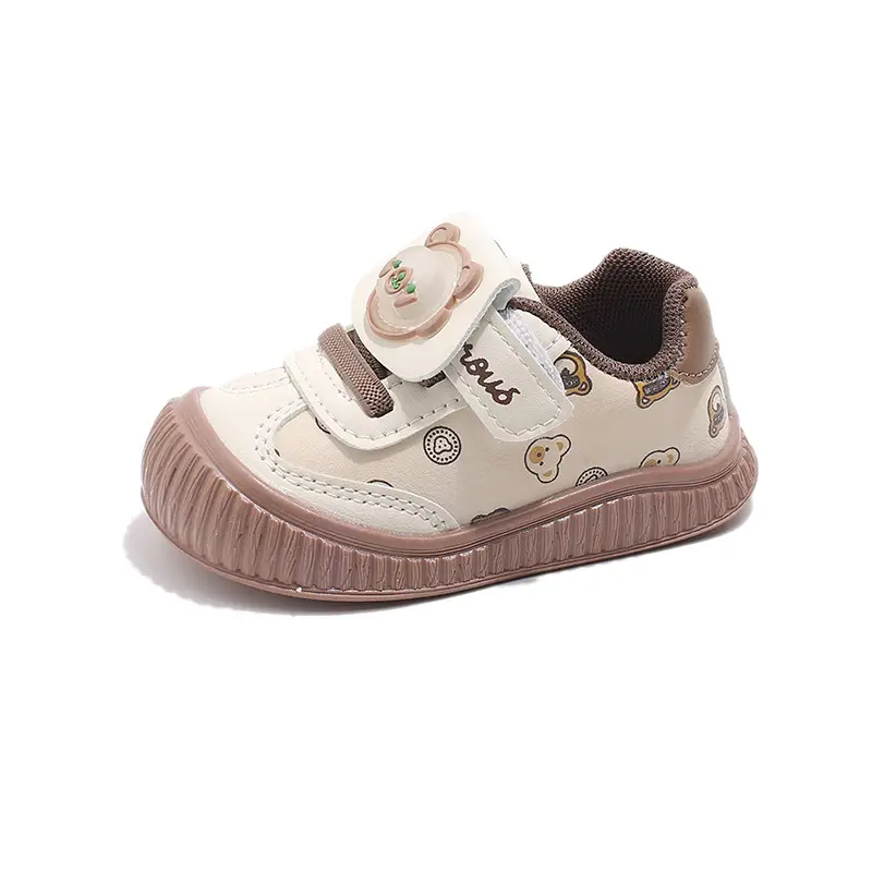 Boys' Light-Up Leather Toddler Shoes Autum New 0-1-2 Year Old Female Baby Soft Sole Shoes Baby Shoes for Kidsren