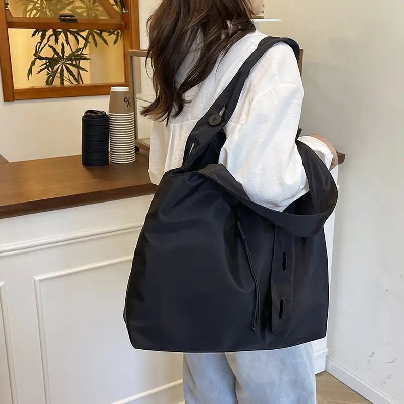 Blue Japanese Style Shopping Bag Large Capacity Waterproof Sports Bag - Image 6
