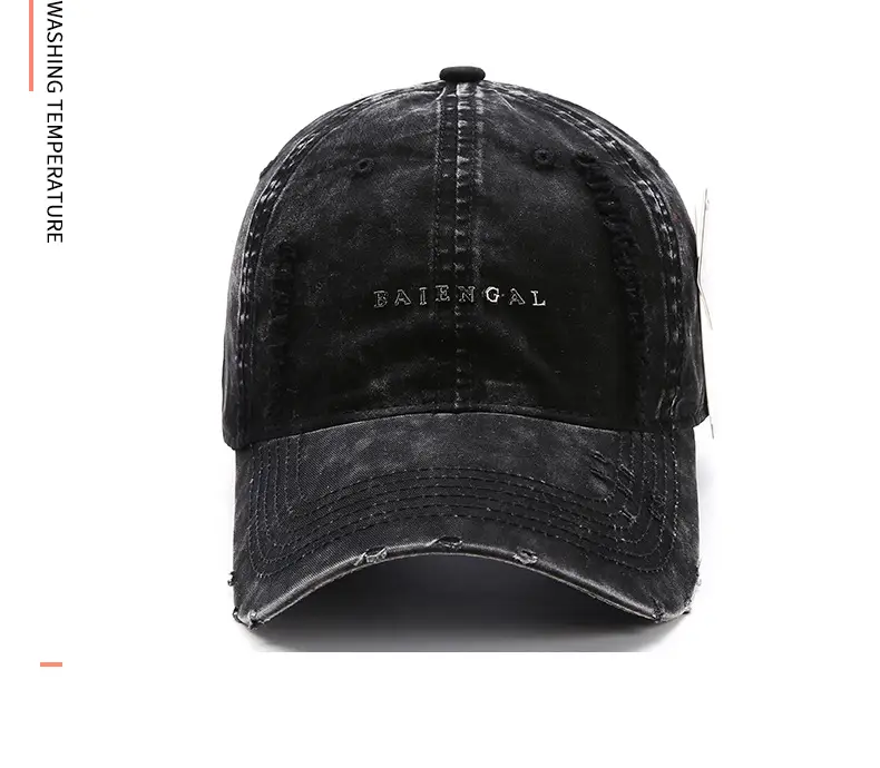 Maroon Distressed Baseball Cap for Women Retro Casual — feature 14