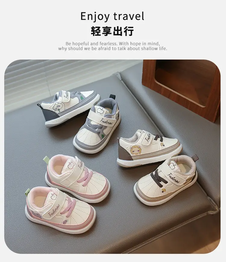 Baby Toddler Shoes Spring & Fall Women's 0 to 1-2 Years Old Baby Non-Slip Soft-Soled Shoes Boys and Kidsren Breathable Flats Infants and Young Kidsren — feature 1