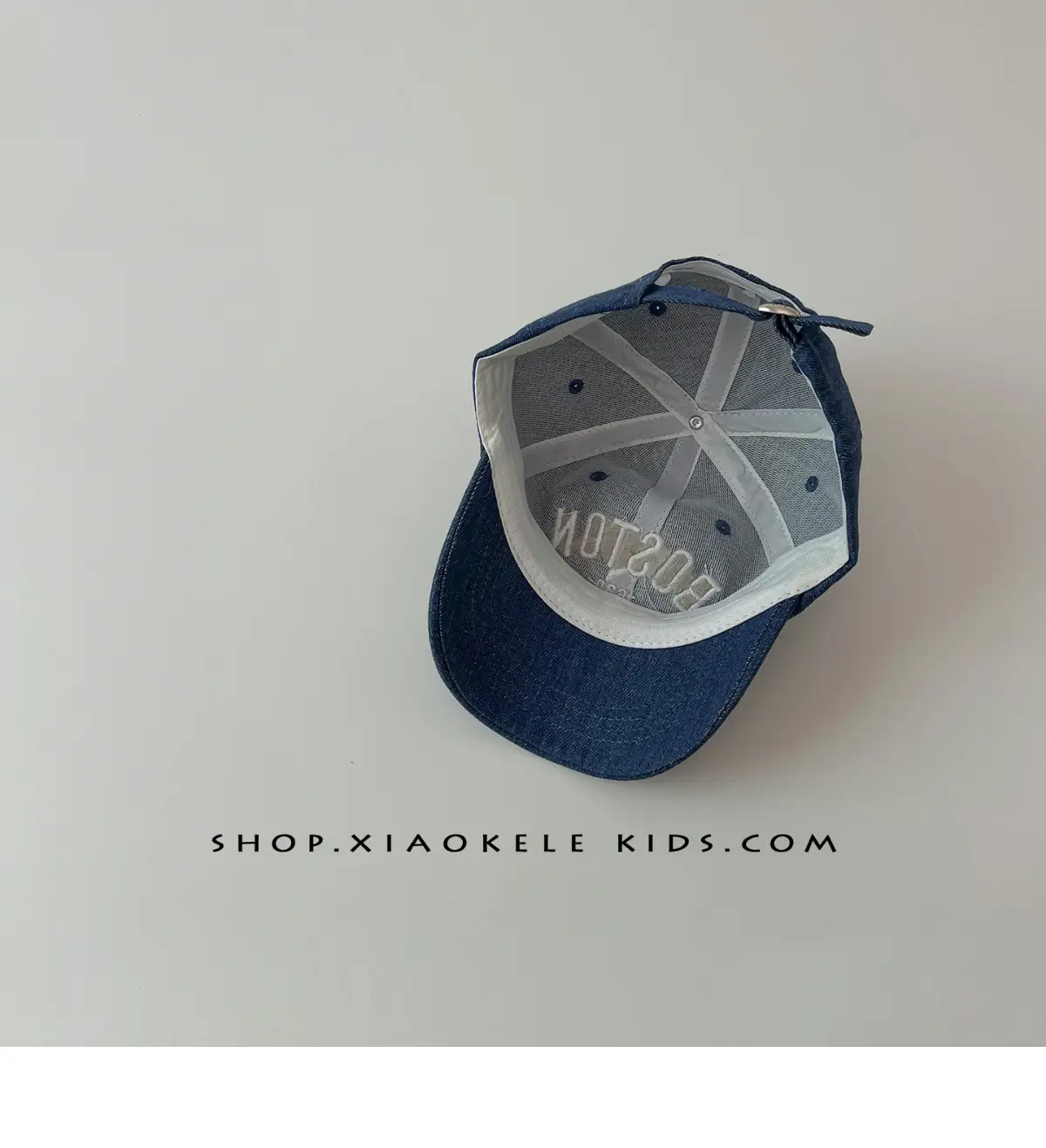Boston Embroidered Denim Baseball Caps for Kids — feature 8
