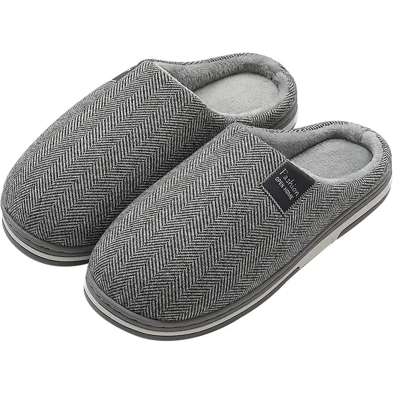 Home Cotton Slippers for Men Winter Indoor Home Warm Plush Slippers for Men Winter Bedroom Cotton Slippers for Women Wholesale - Image 10