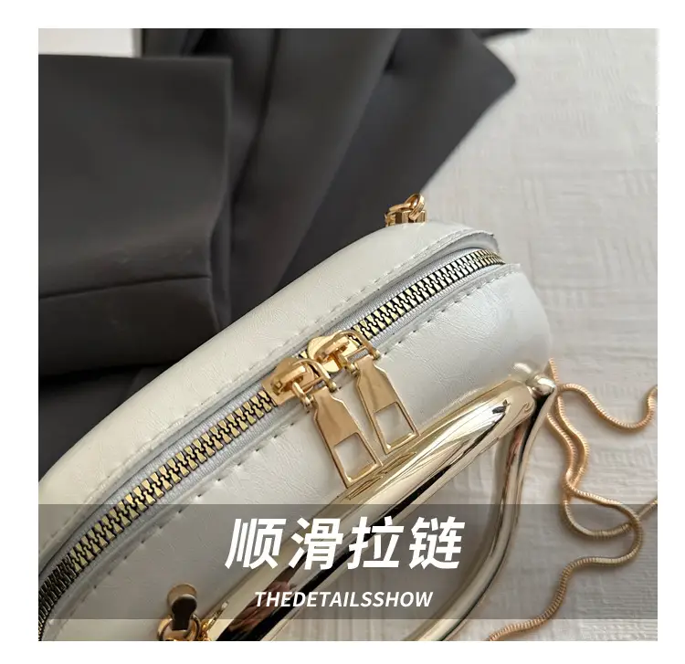 2025 Red Crossbody Bag Women's New Trendy Metal Hardware Personalized Dinner Chain Shoulder Clutch Women's Bag — feature 6