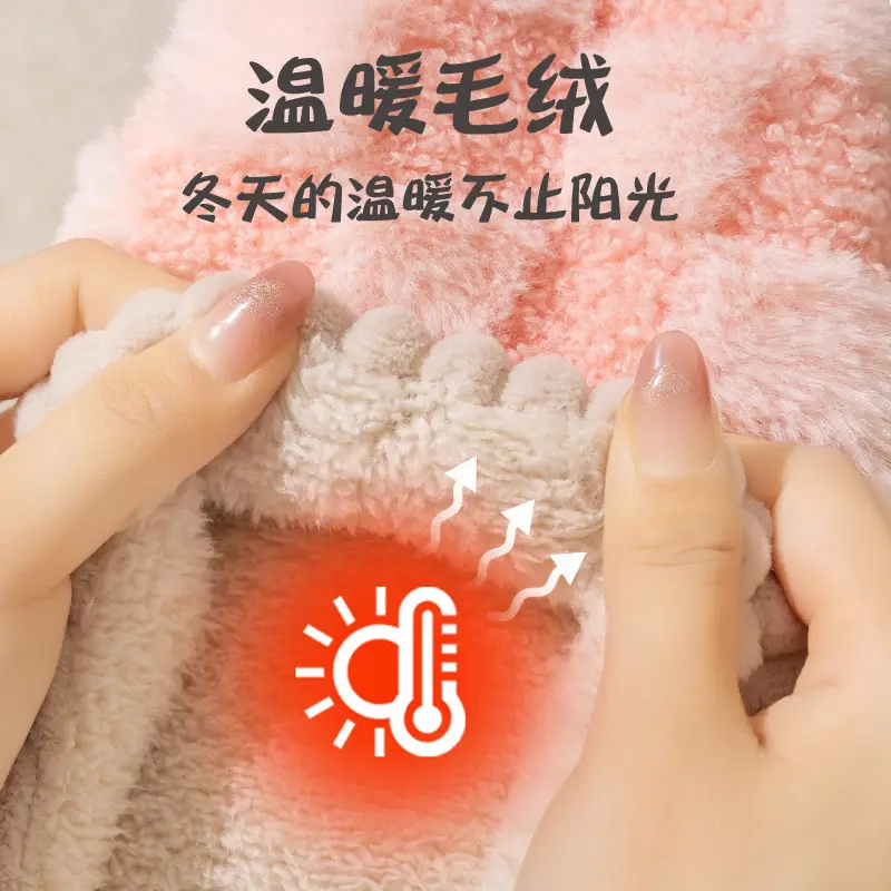 Thick-Soled Cotton Slippers for Women, Autumn and Winter 2026 New Style, Indoor Non-Slip, Trendy, Cute, Warm, Fashionable, Plush Shoes