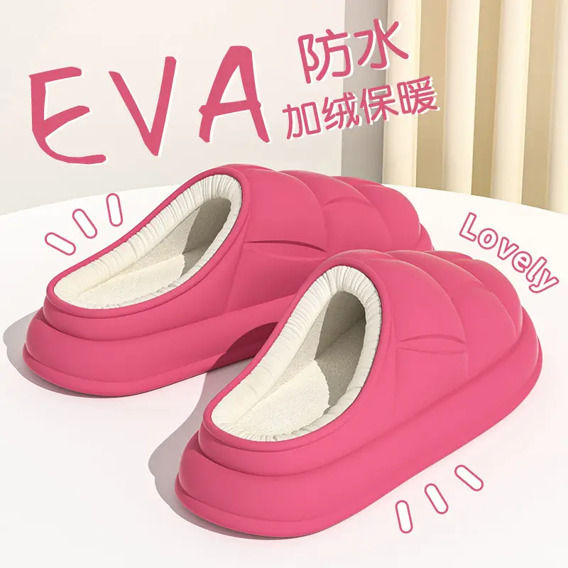 Cotton Slippers with Heel Cover for Outdoor Wear in Autumn and Winter, Thickened Postpartum Non-Slip Women's Cotton Shoes, Men's Wholesale, Waterproof with a Stepping-On-Clouds Feel - Image 11