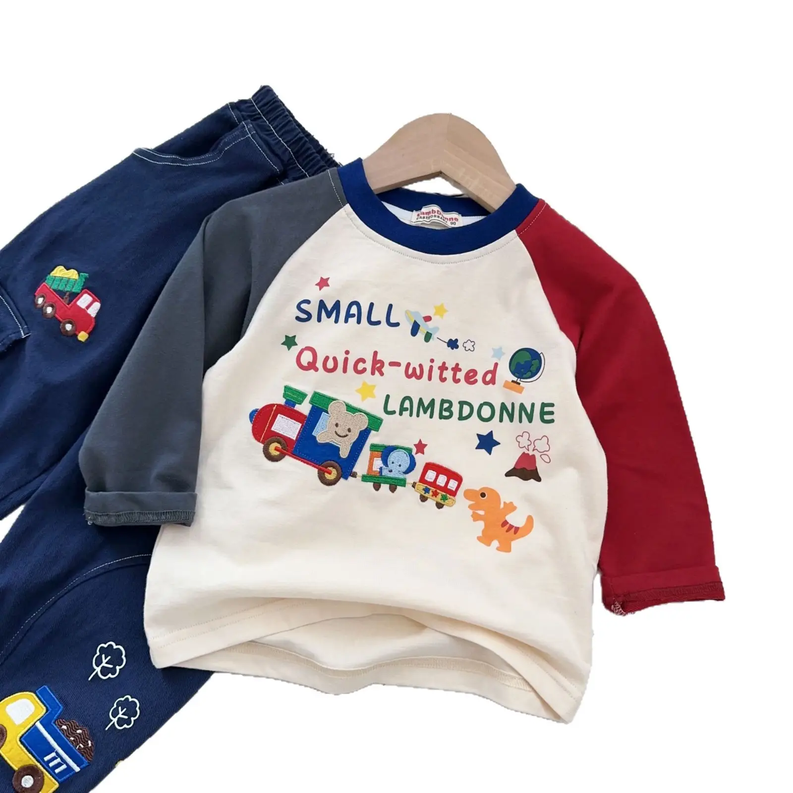 Children's Long Sleeve T-Shirt Set 2026 Spring Boys - Image 7