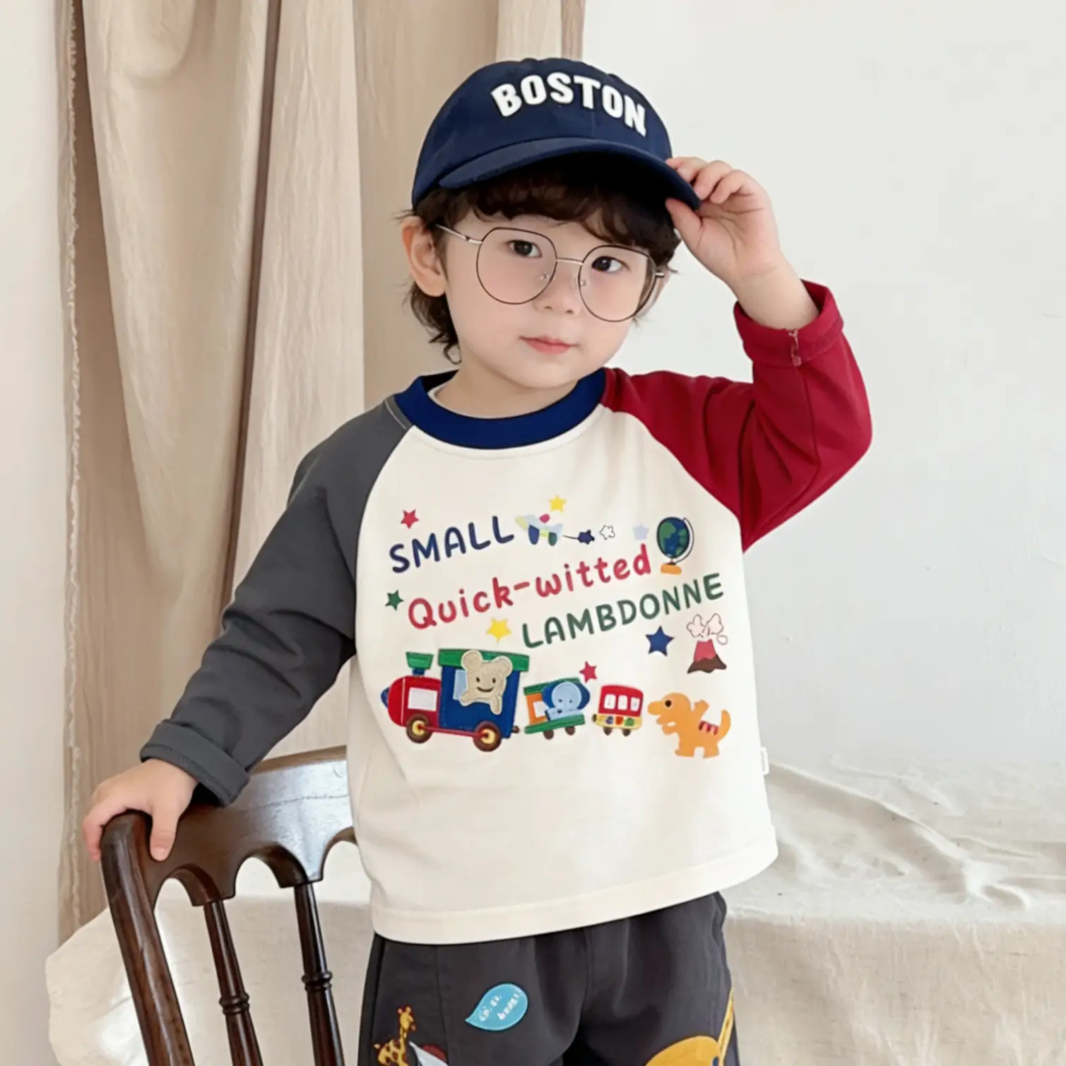 Children's Long Sleeve T-Shirt Set 2026 Spring Boys - Image 2