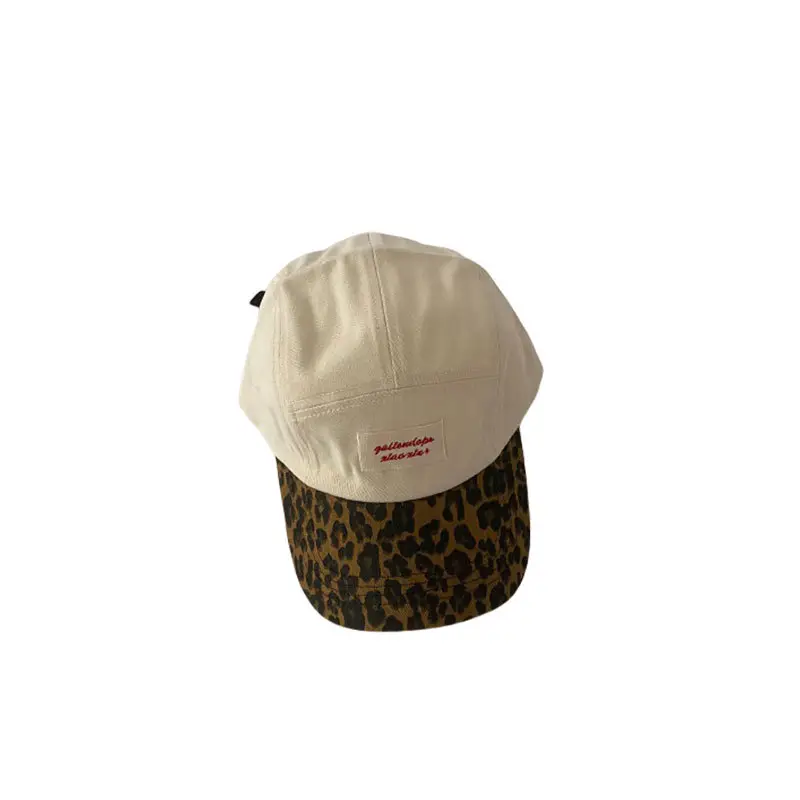 Children's Leopard Print Baseball Cap Brown Spring Autumn