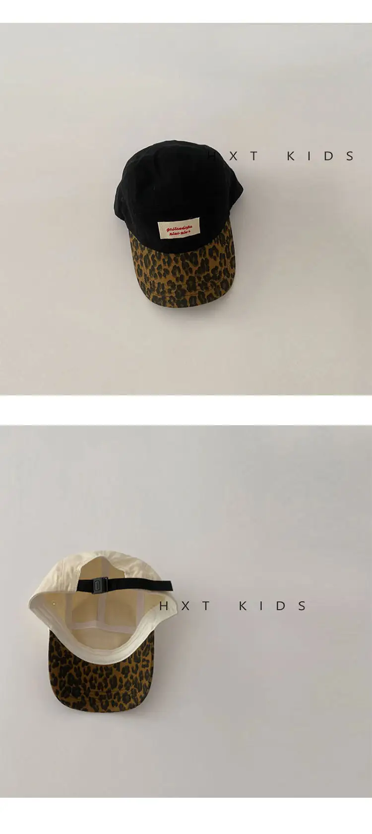 Children's Leopard Print Baseball Cap Brown Spring Autumn — feature 6