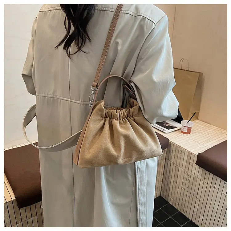 Brown Pleated Crossbody Bag for Women — feature 12