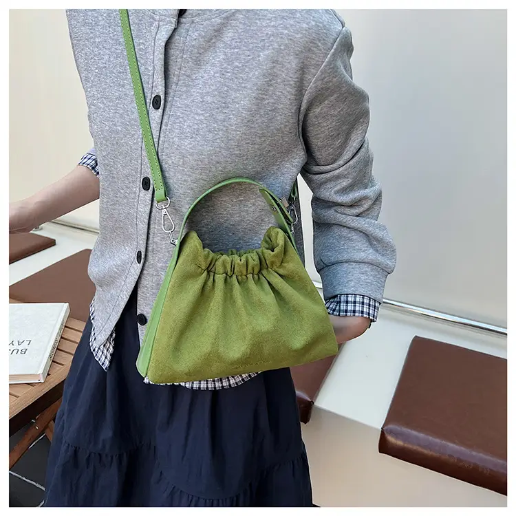 Brown Pleated Crossbody Bag for Women — feature 17