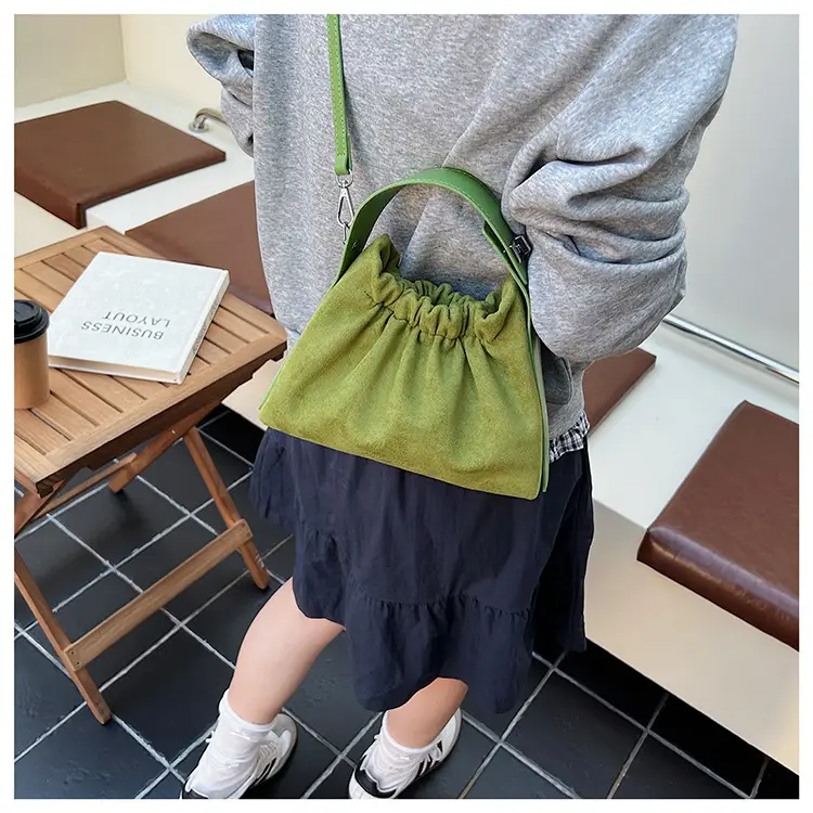 Brown Pleated Crossbody Bag for Women — feature 18