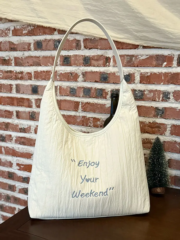New Large Capacity Letter Embroidered Canvas Bag for Women — feature 19