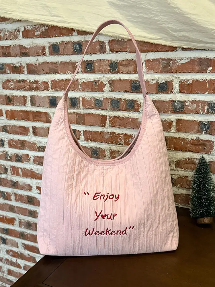New Large Capacity Letter Embroidered Canvas Bag for Women — feature 24
