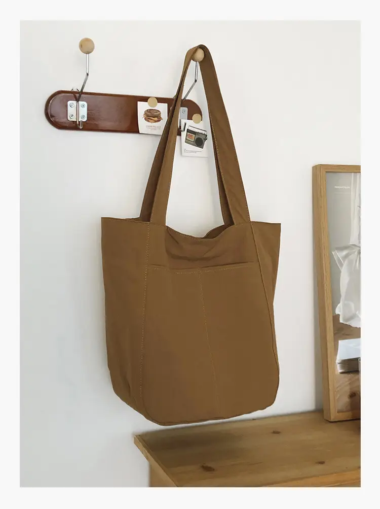 Women Nylon Shoulder Bag Brown Large Capacity — feature 25
