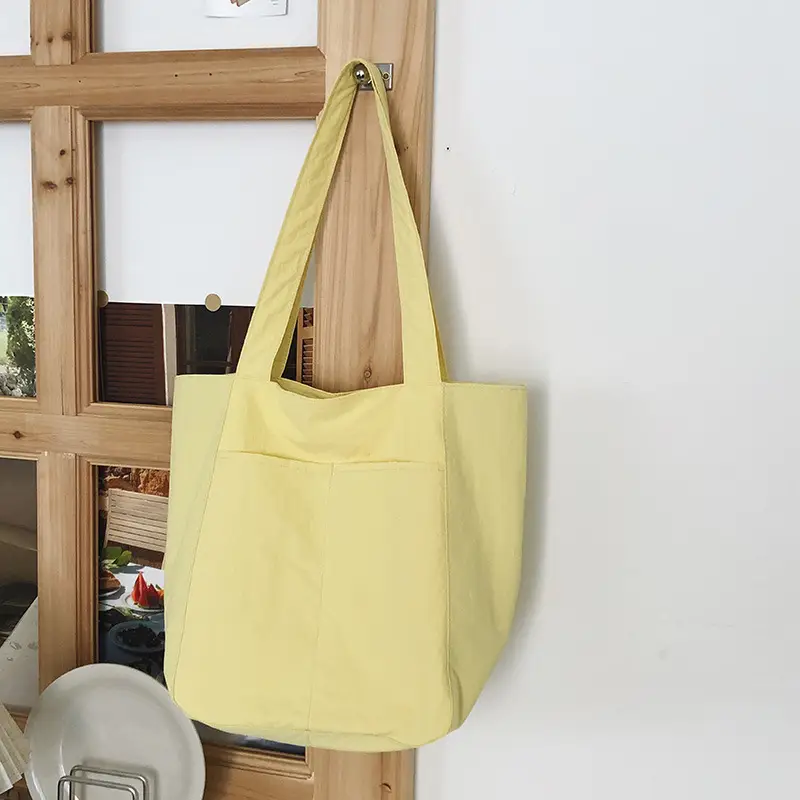 Women Nylon Shoulder Bag Brown Large Capacity - Image 4