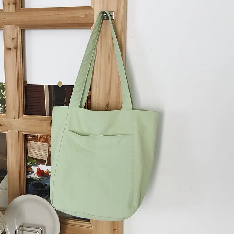Women Nylon Shoulder Bag Brown Large Capacity - Image 5