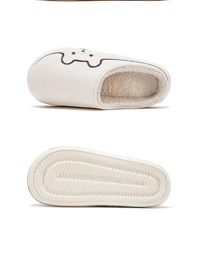 Cute Blue Cotton Slippers for Women Winter Warm Indoor Wear — feature 18