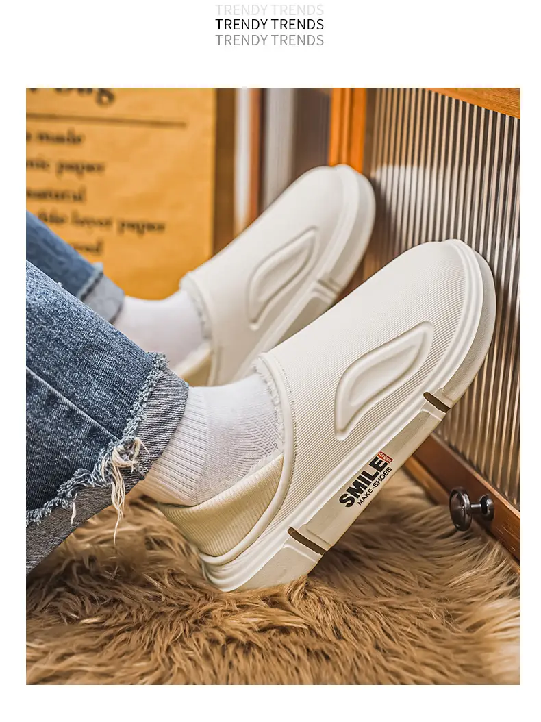 Men's Winter Cotton Slippers, Non-Slip Indoor Slippers with a Sense of Stepping on Shit, Baotou Cotton Slippers Fleece-Lined to Heattech and Prevent Cold at Home, Large Size Cotton Shoes — feature 10