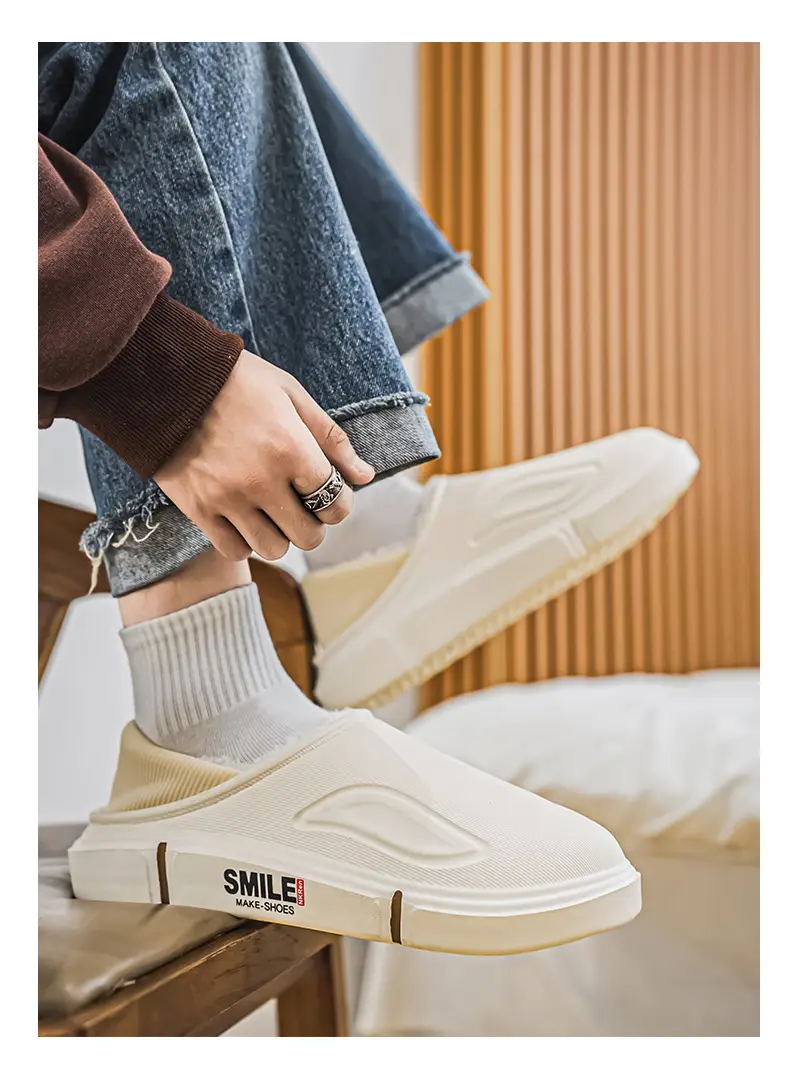 Men's Winter Cotton Slippers, Non-Slip Indoor Slippers with a Sense of Stepping on Shit, Baotou Cotton Slippers Fleece-Lined to Heattech and Prevent Cold at Home, Large Size Cotton Shoes — feature 13