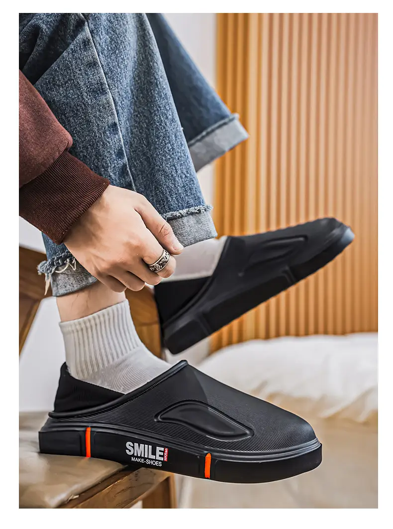 Men's Winter Cotton Slippers, Non-Slip Indoor Slippers with a Sense of Stepping on Shit, Baotou Cotton Slippers Fleece-Lined to Heattech and Prevent Cold at Home, Large Size Cotton Shoes — feature 27