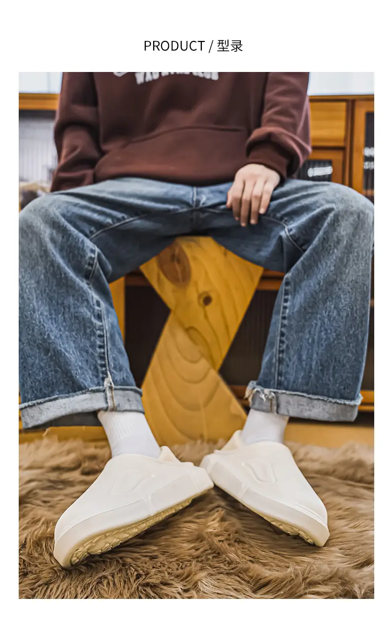Men's Winter Cotton Slippers, Non-Slip Indoor Slippers with a Sense of Stepping on Shit, Baotou Cotton Slippers Fleece-Lined to Heattech and Prevent Cold at Home, Large Size Cotton Shoes — feature 8