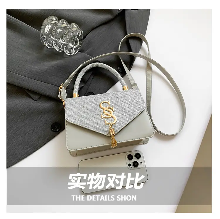 Women Sequined Crossbody Bag Blue White Gold Logo 2026 — feature 13
