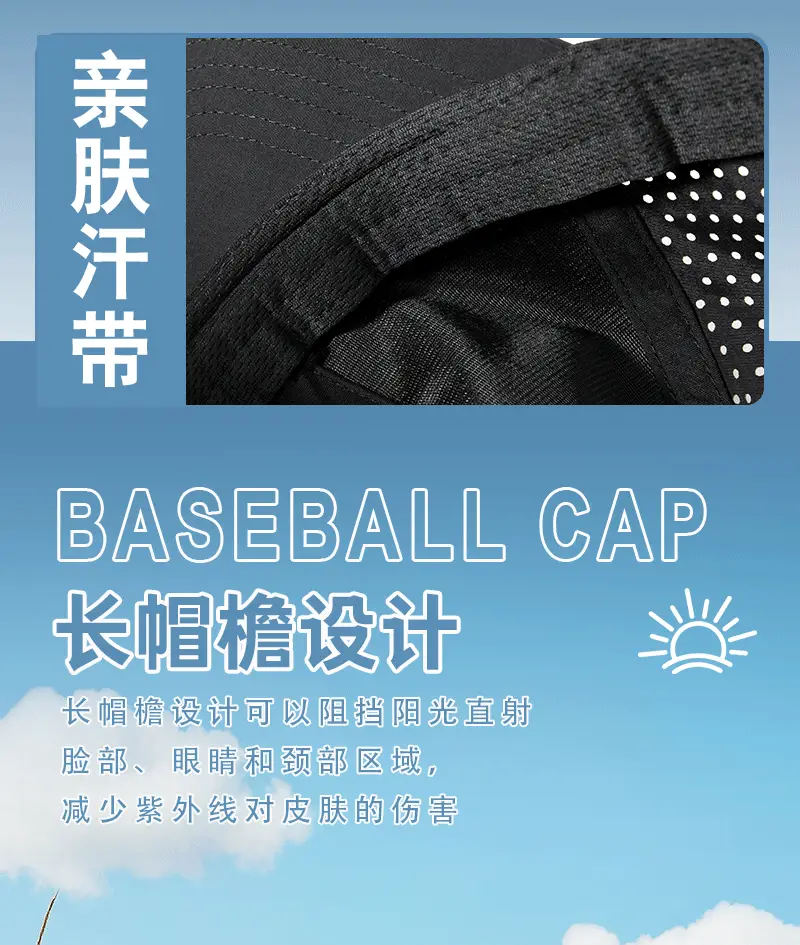 Perforated Baseball Cap for Men Women Sun Protection — feature 12