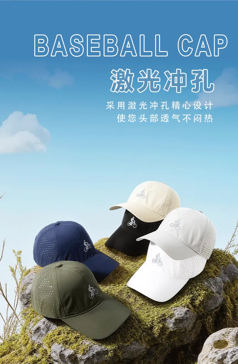 Perforated Baseball Cap for Men Women Sun Protection — feature 9