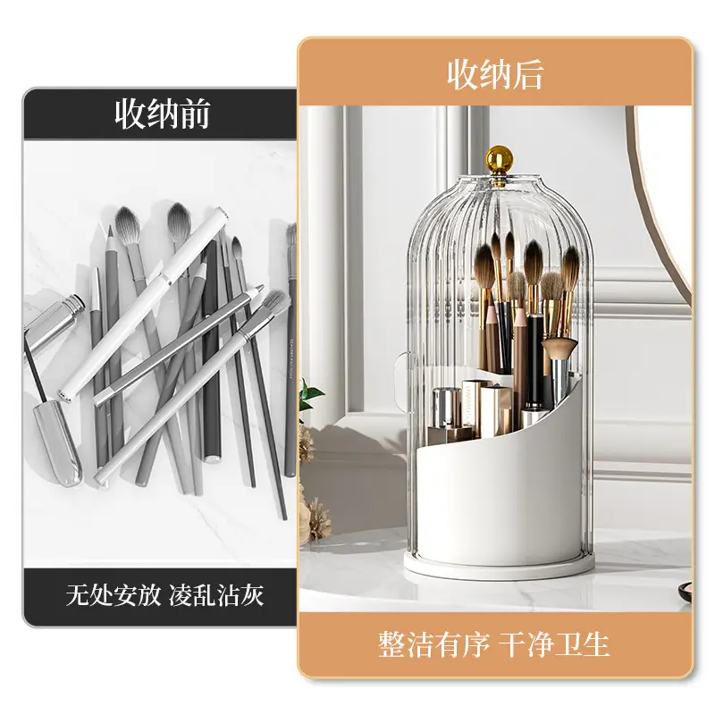 Transparent Makeup Storage Box with Glowing Handle - Image 7
