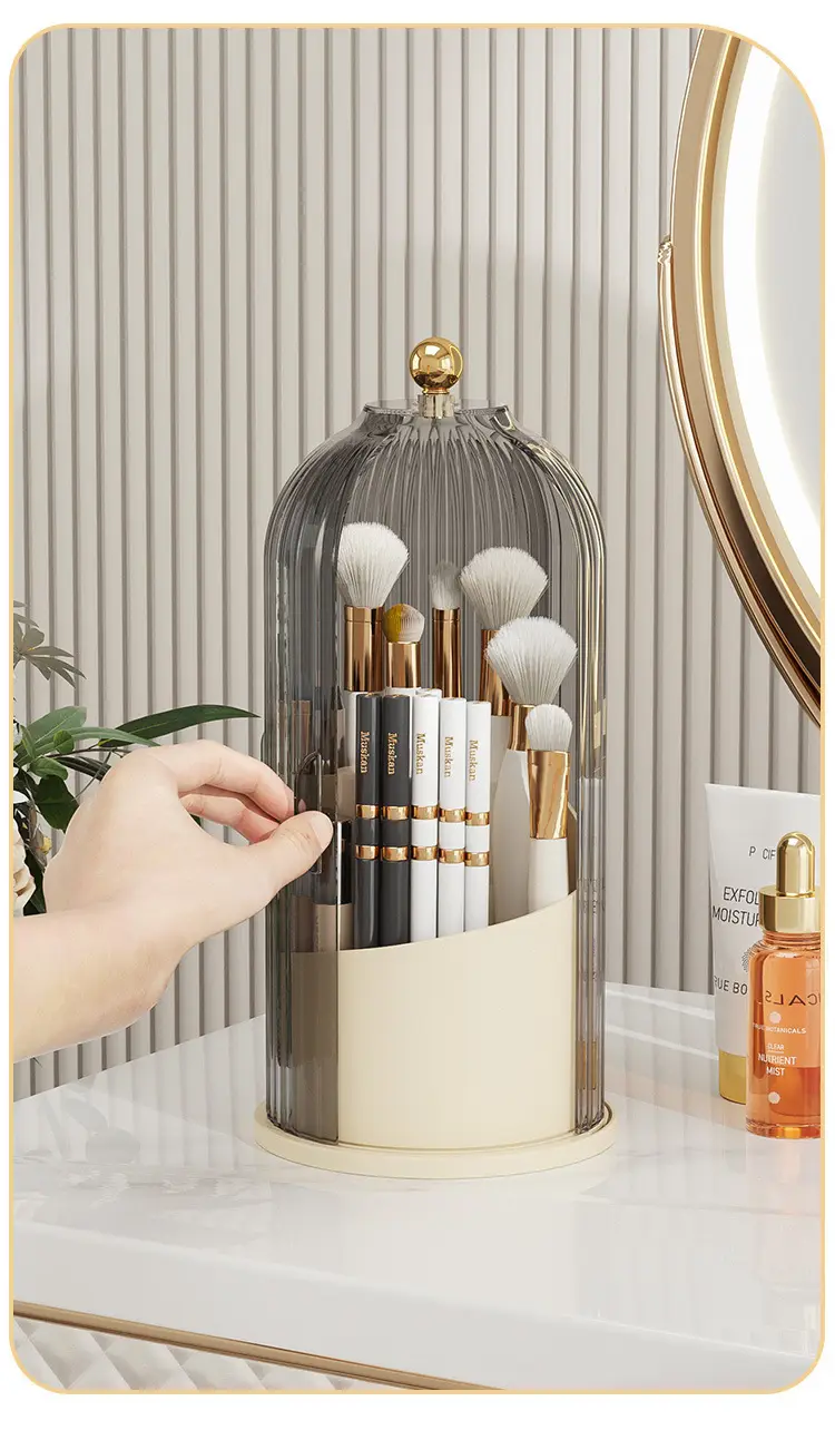 Transparent Makeup Storage Box with Glowing Handle β feature 7