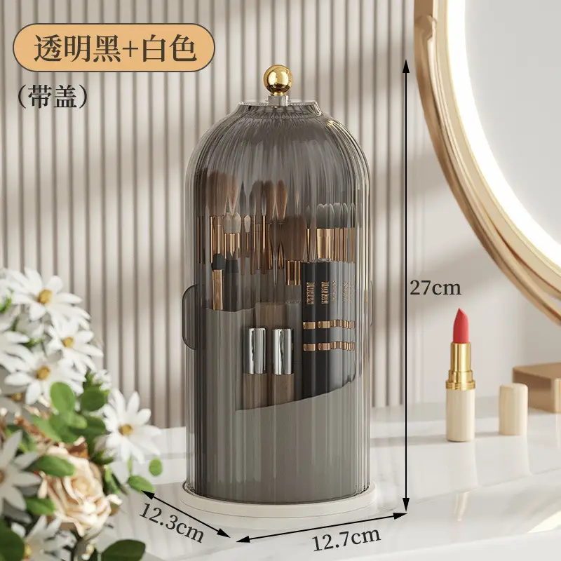 Transparent Makeup Storage Box with Glowing Handle - Image 2