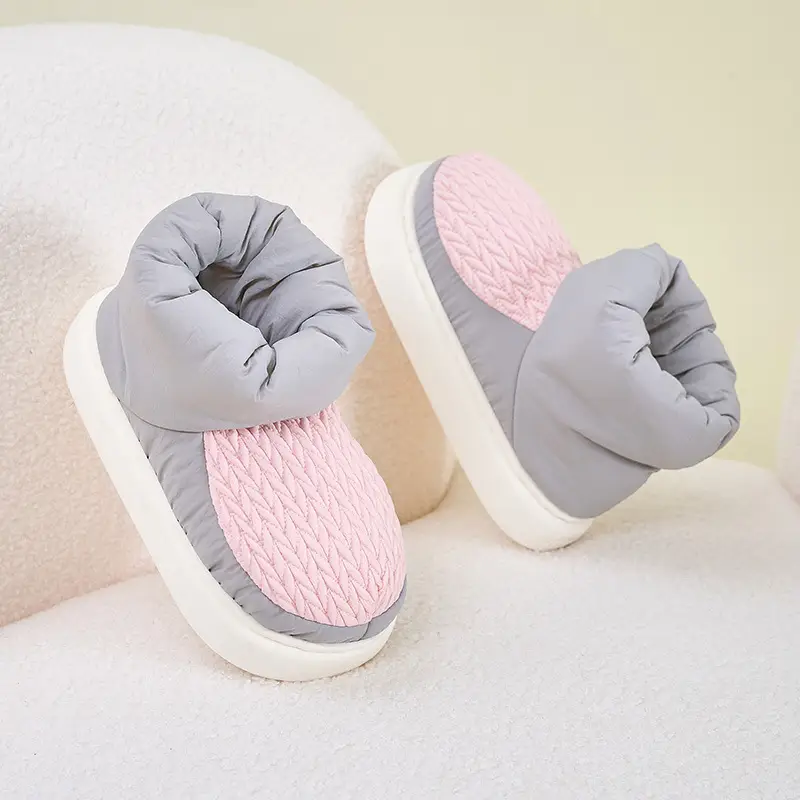 High-Top Cotton Slippers for Women in Winter, Warm Home Indoor, Silent, Cold-Proof, Anti-Slip, Ultra-Thick Outer Wear Cotton Shoes for Couples in Autumn and Winter - Image 15