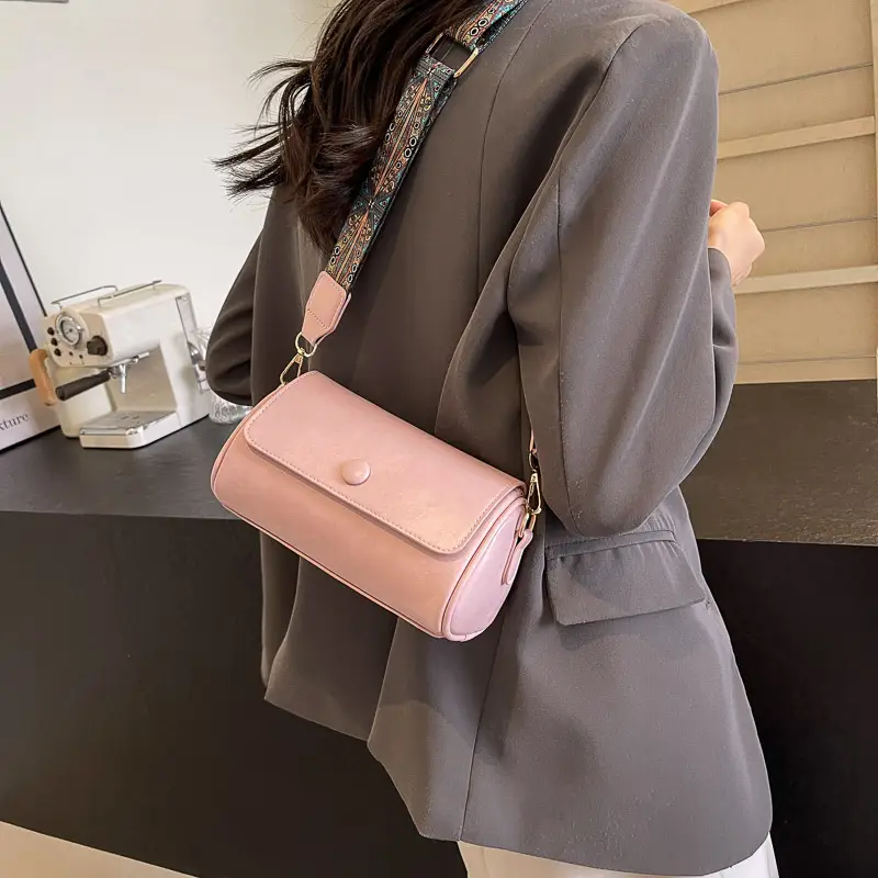 Women Crossbody Bag Brown Leather European American Retro Work 2025 - Image 7