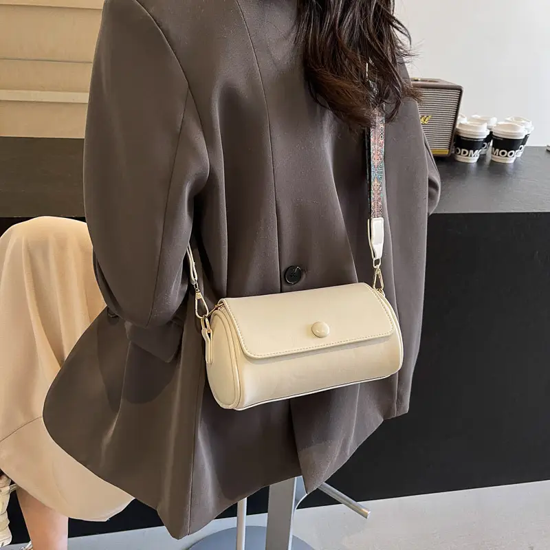 Women Crossbody Bag Brown Leather European American Retro Work 2025 - Image 8