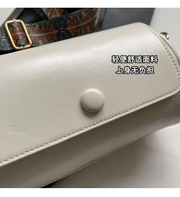 Women Crossbody Bag Brown Leather European American Retro Work 2025 — feature 6