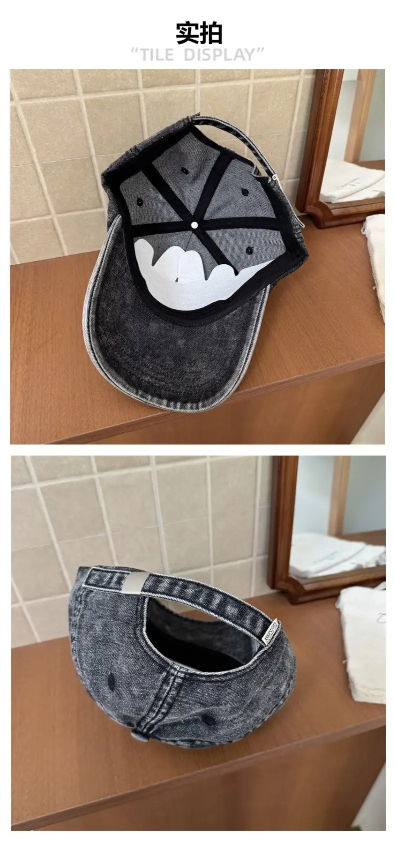 Women Denim Baseball Caps Spring Summer Face Slimming Clothing Accessories — feature 4