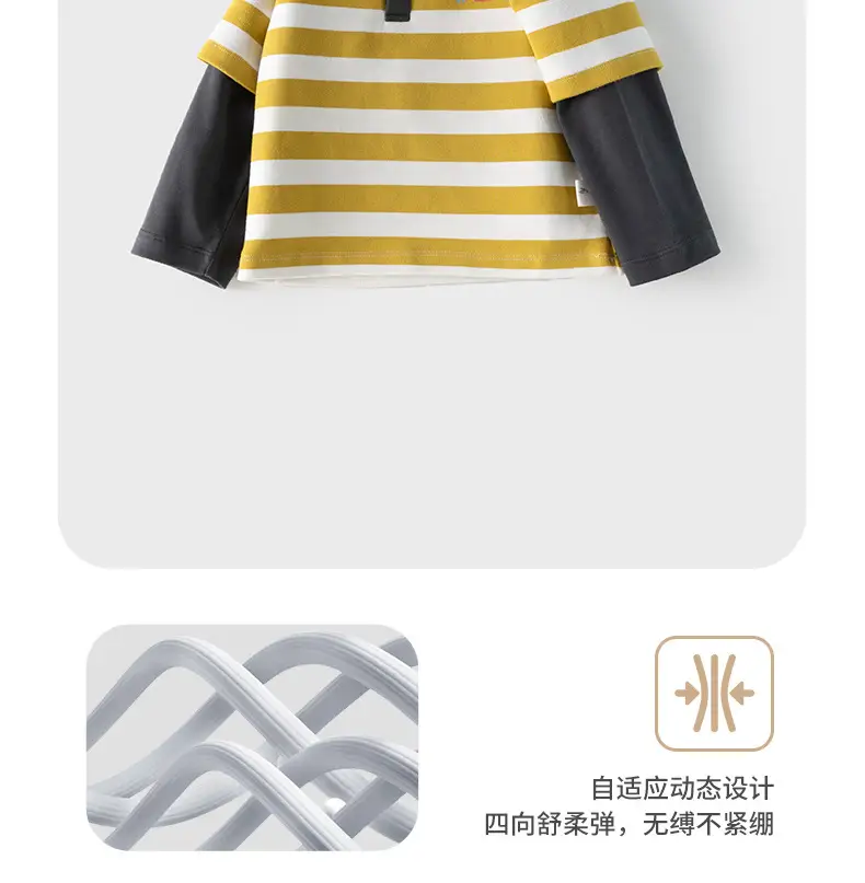 Baby Long Sleeve Striped Polo Shirt Red White — feature 11