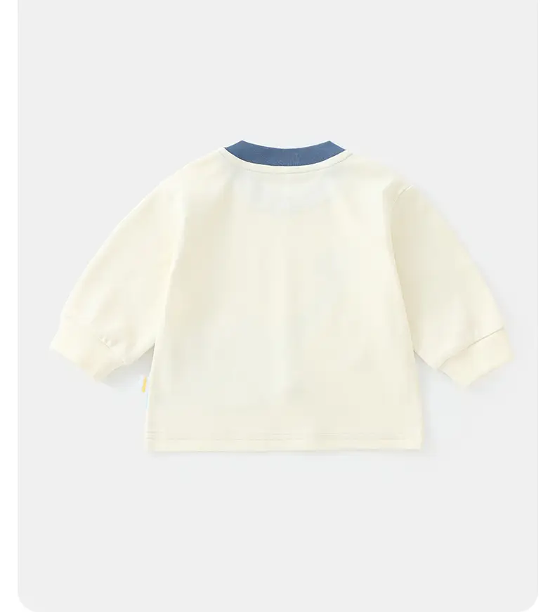 Duuduu Baby Girl Long Sleeve T-Shirt Cream Blue — feature 12