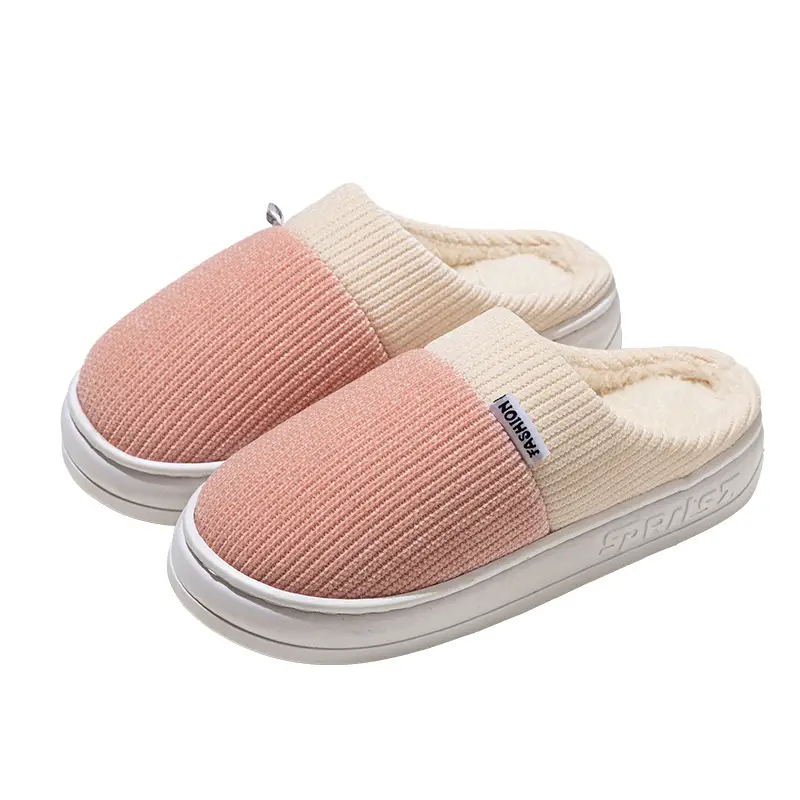 Women's Autumn and Winter Indoor Home Bedroom Plush Thick-Soled Warm Comfortable Cotton Slippers with a Stepping-On-Clouds Feel - Image 10