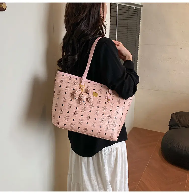 Korean Style Large Capacity Shoulder Bag Tan Leather — feature 16