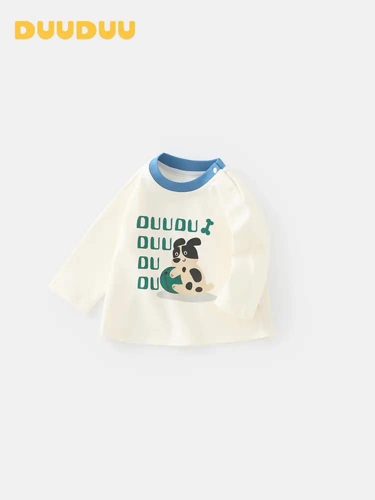 Duuduu Baby Long Sleeve T-Shirt Cream Blue 2025 - Image 4