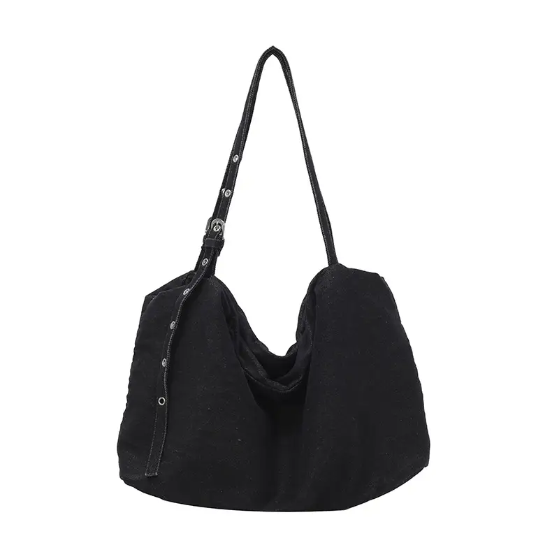 Korean Style Blue Denim Tote Bag for Women - Image 8