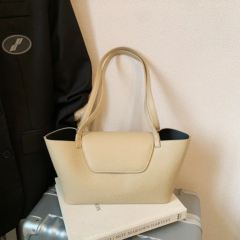 Women Pebbled Leather Tote Bag with Matching Small Shoulder Bag 2026 - Image 7