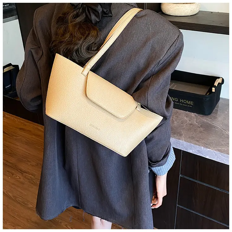 Women Pebbled Leather Tote Bag with Matching Small Shoulder Bag 2026 — feature 18