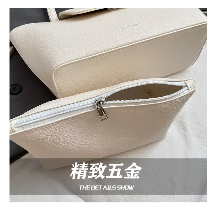 Women Pebbled Leather Tote Bag with Matching Small Shoulder Bag 2026 — feature 3