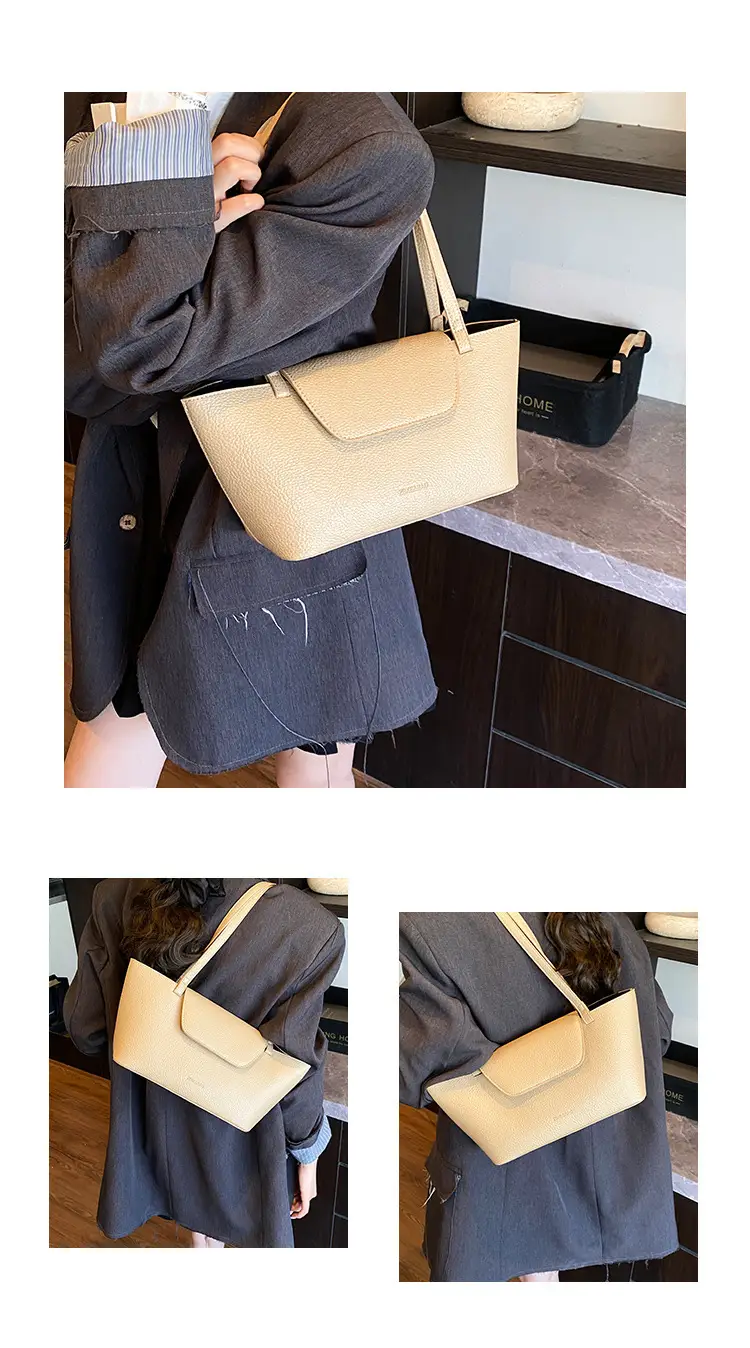 Women Pebbled Leather Tote Bag with Matching Small Shoulder Bag 2026 — feature 7