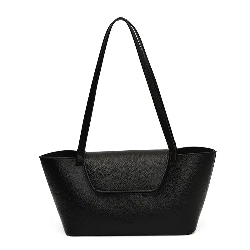 Women Pebbled Leather Tote Bag with Matching Small Shoulder Bag 2026 - Image 3