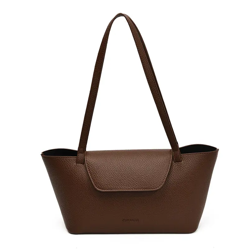 Women Pebbled Leather Tote Bag with Matching Small Shoulder Bag 2026 - Image 5